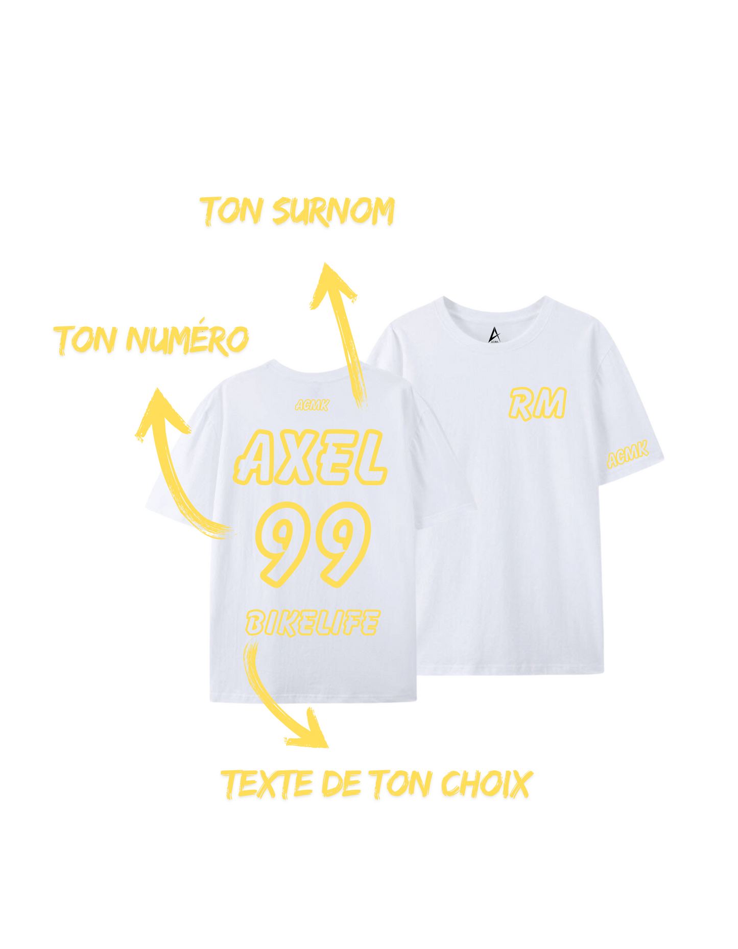 Tee-shirt RM personnalisé - Numéroté