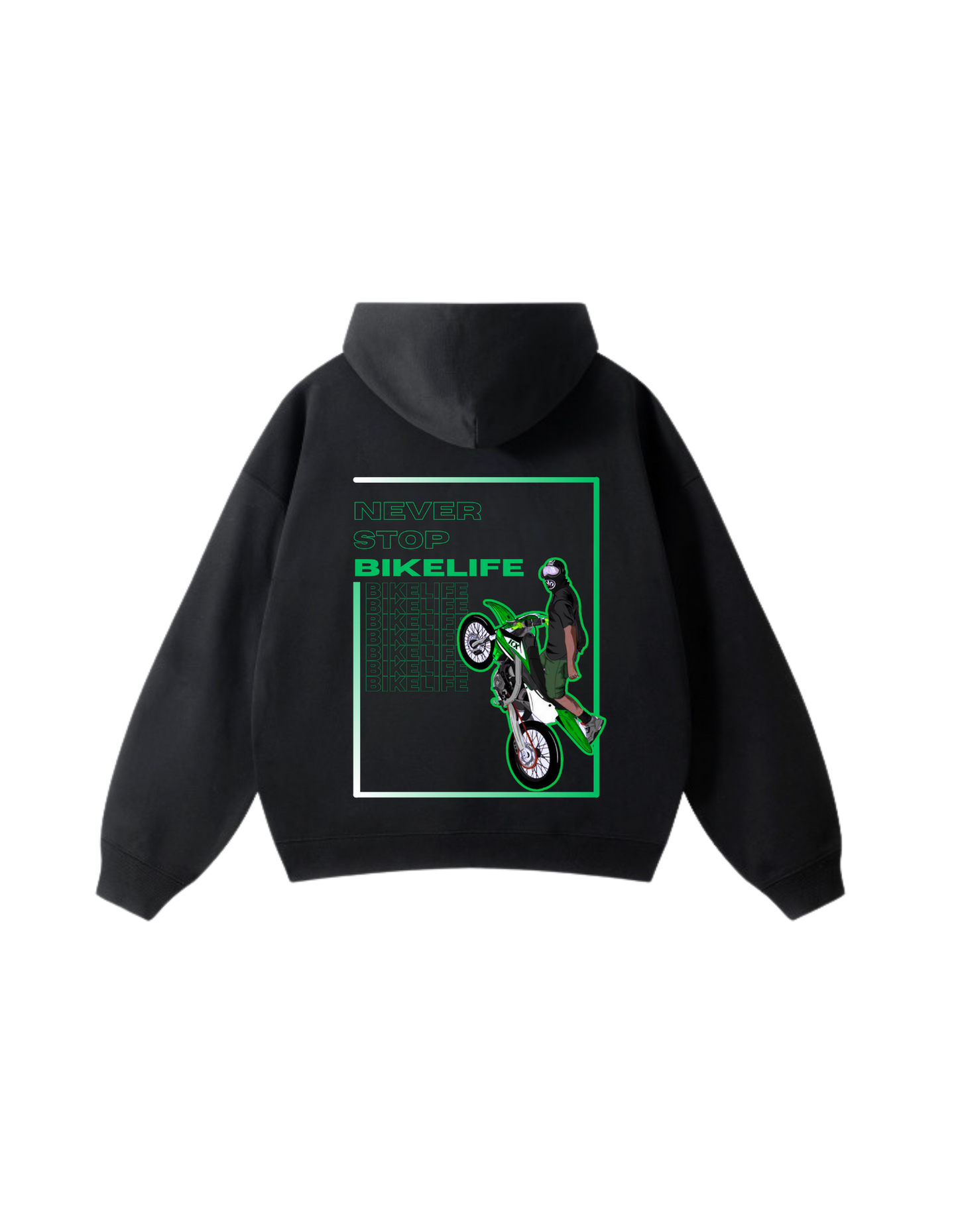 Sweat à capuche NEVER STOP KX - Noir