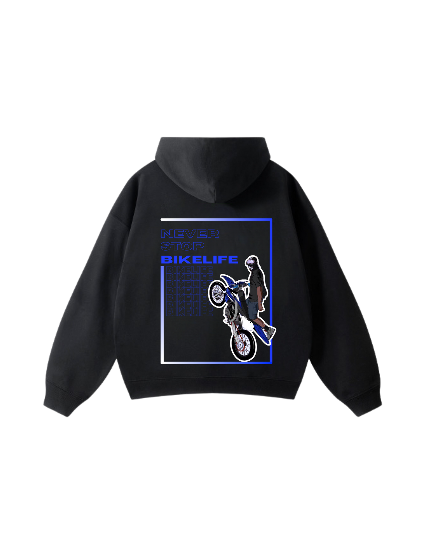 Sweat à capuche Never Stop YZ - Noir