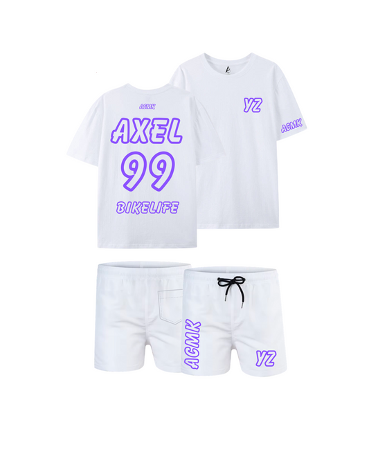 Ensemble YZ 50TH blanc personnalisé - numéroté