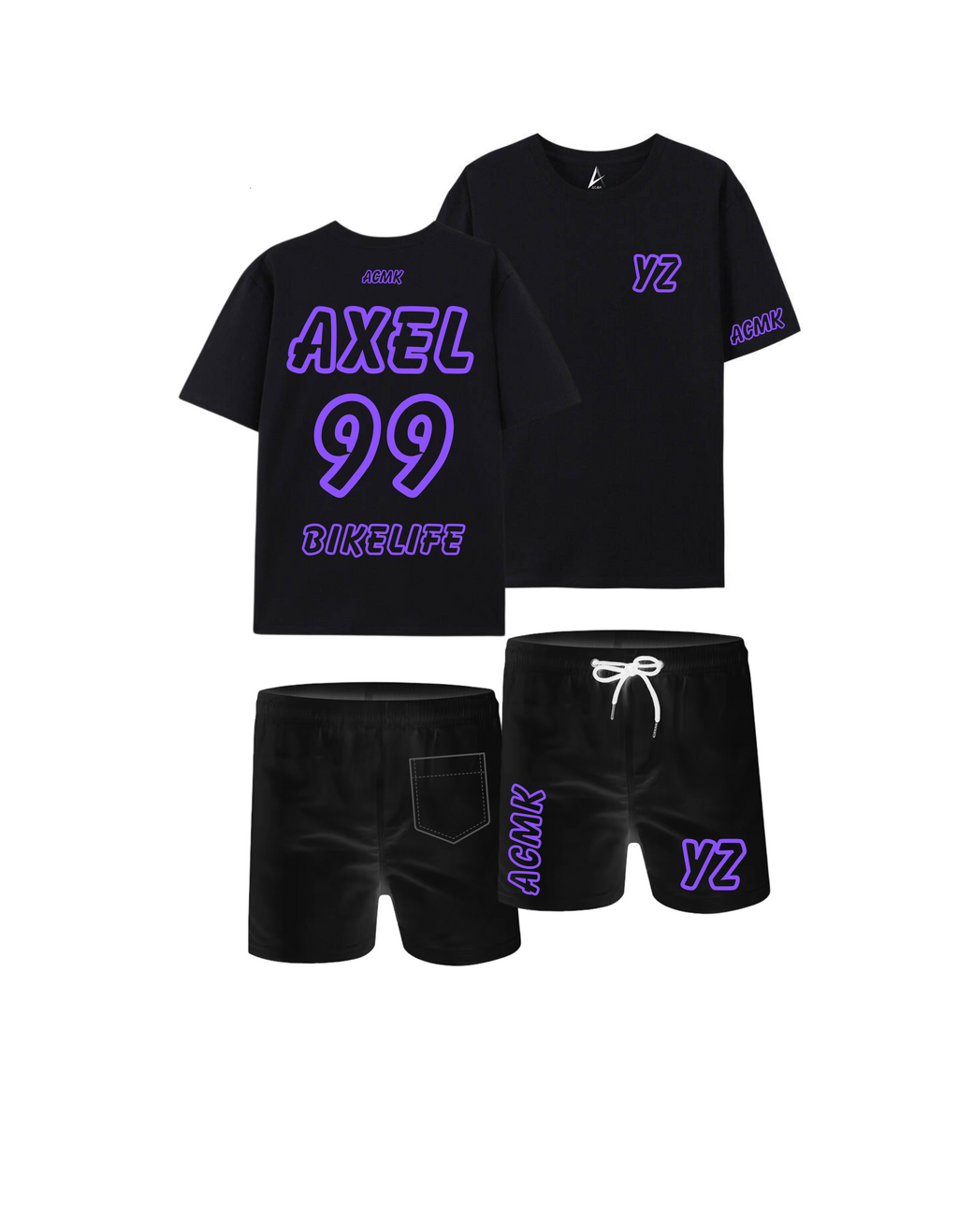 Ensemble YZ 50TH Noir personnalisé - numéroté