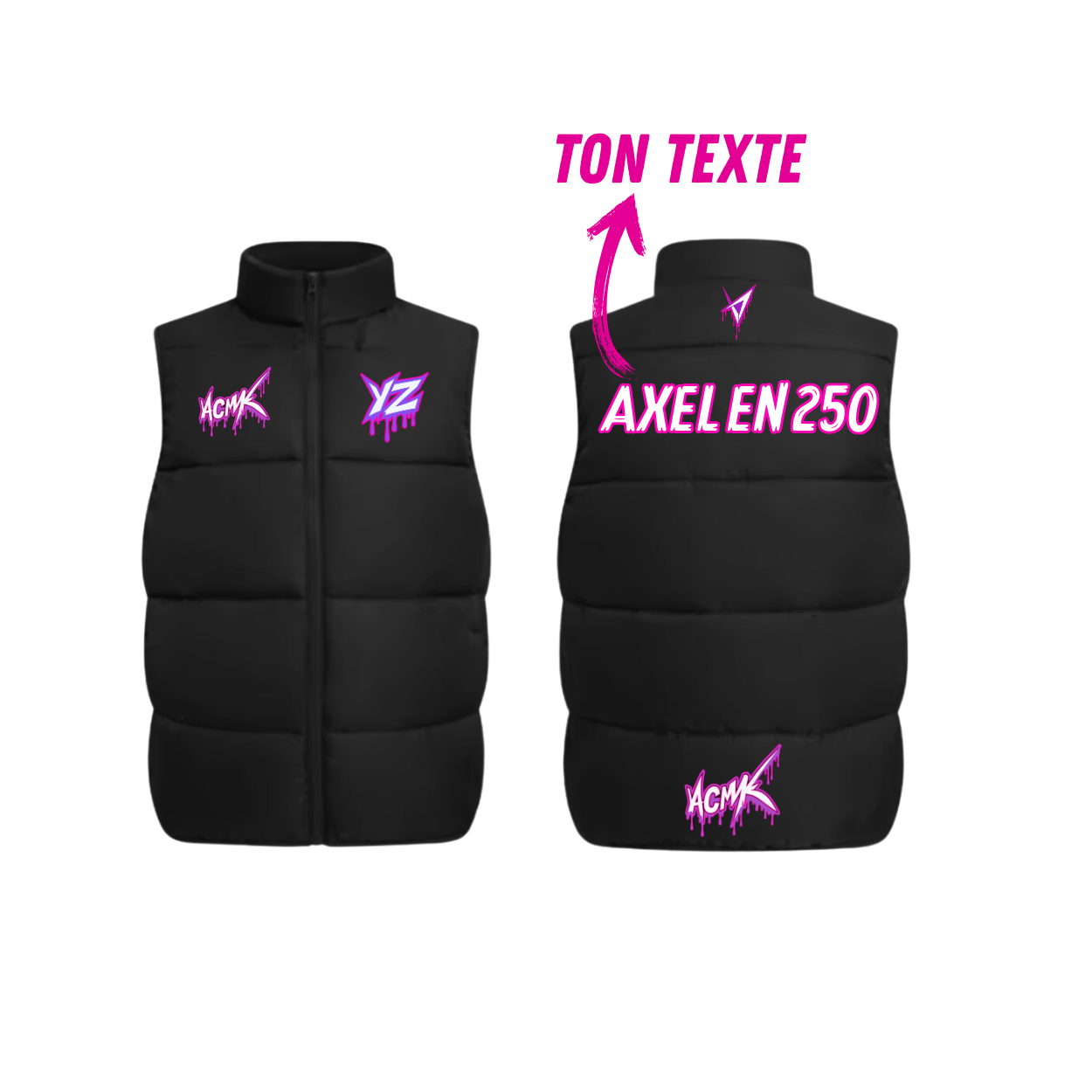 Doudoune sans manches SHADOW - YZ 50TH - Personnalisée