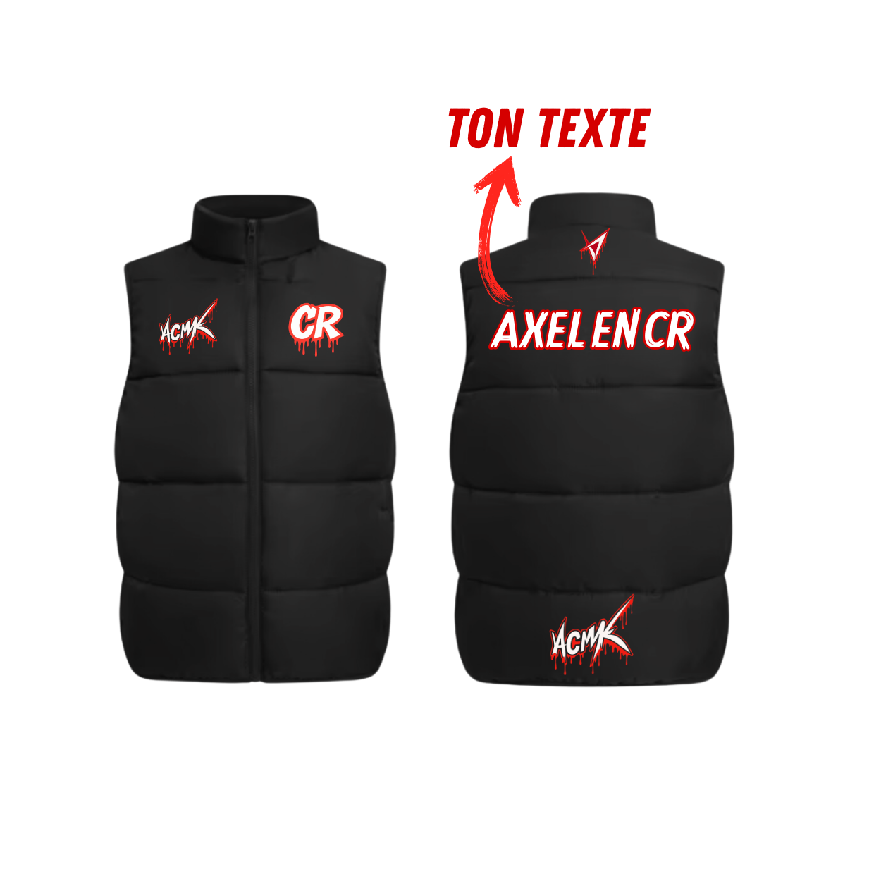 Doudoune sans manches SHADOW - CR - Personnalisée