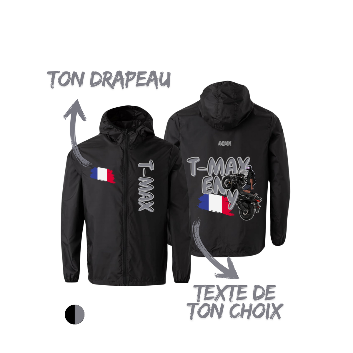 Coupe vent - T-MAX FLAG EDITION - personnalisé