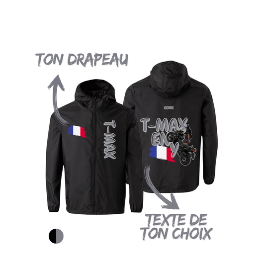 Coupe vent - T-MAX FLAG EDITION - personnalisé ACMK