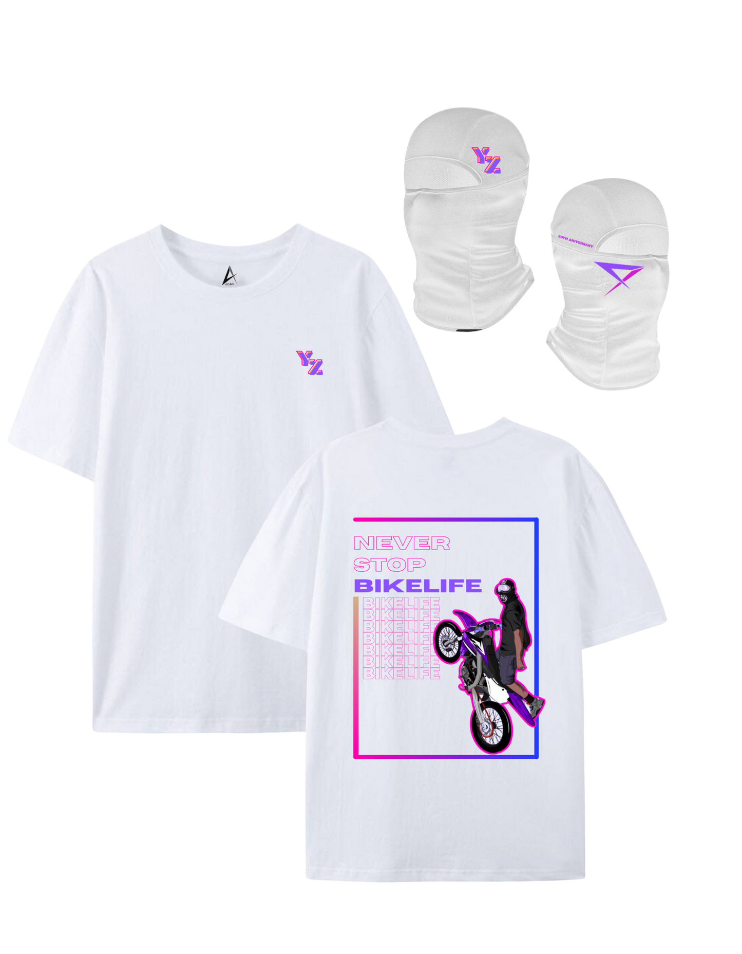 YZ 50TH anniversary t-shirt + balaclava PACK