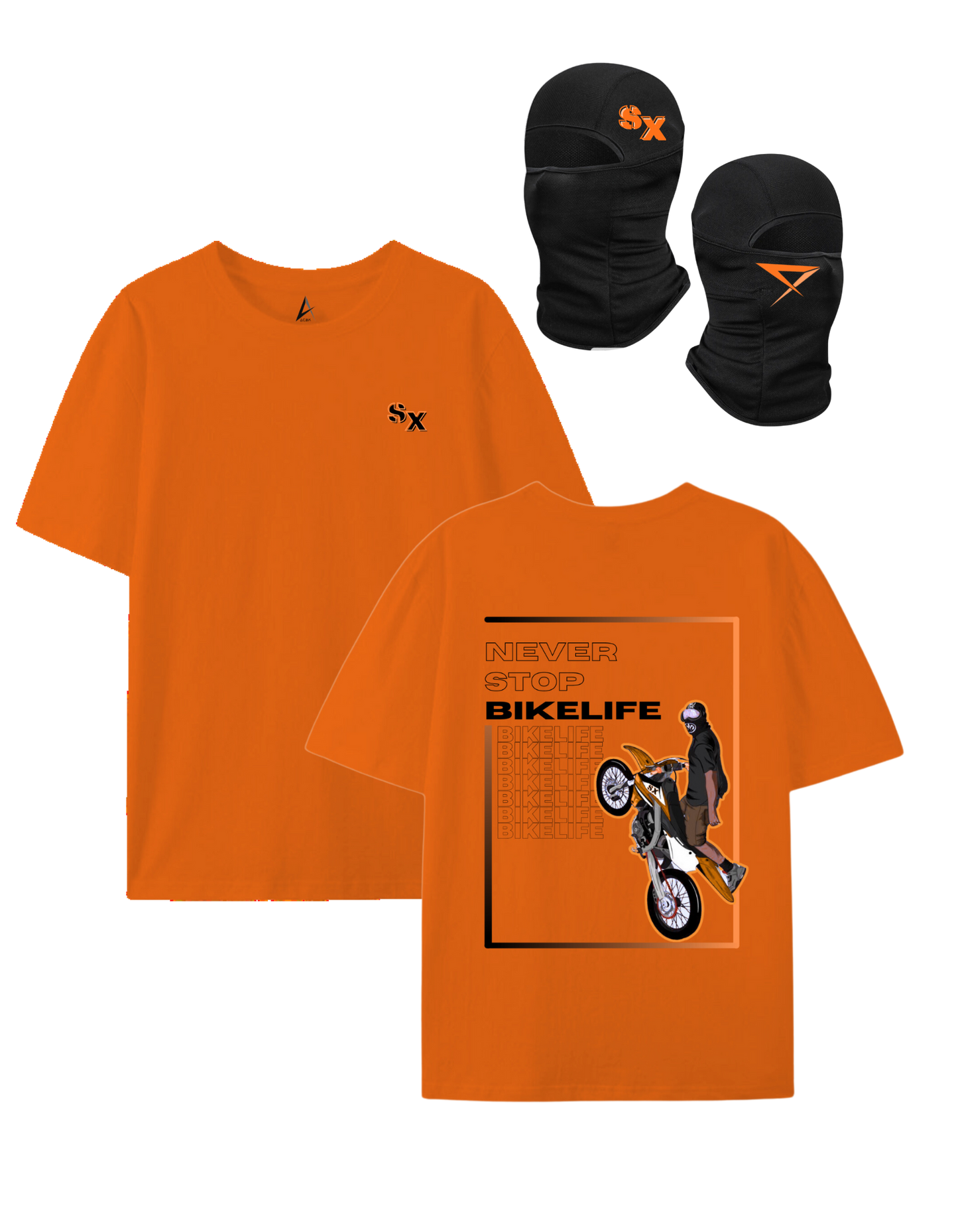 PACK T-shirt + SX balaclava - Orange