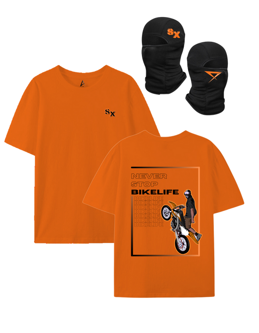 PACK T-shirt + SX balaclava - Orange