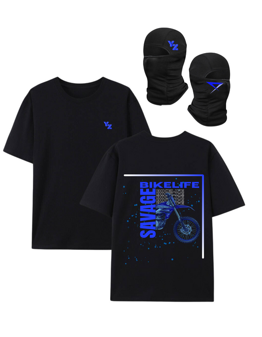 PACK SAVAGE T-shirt + YZ balaclava - Black