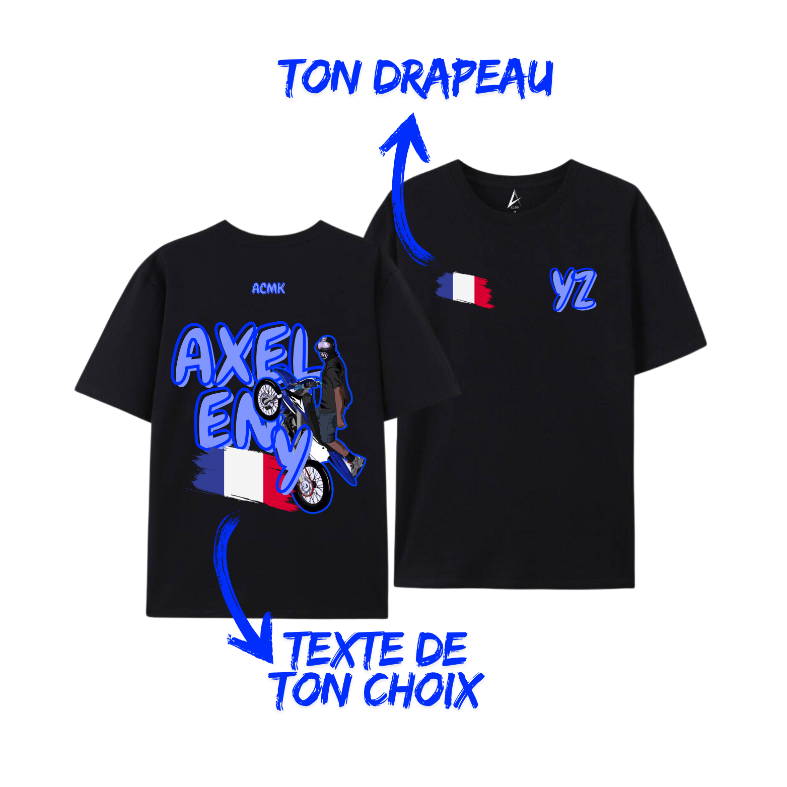 Tee-shirt YZ en Y - personnalisé