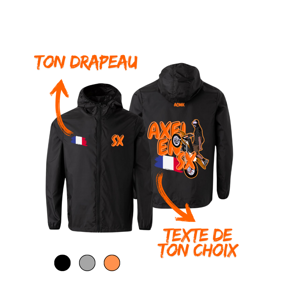 Coupe vent - SX FLAG EDITION - personnalisé
