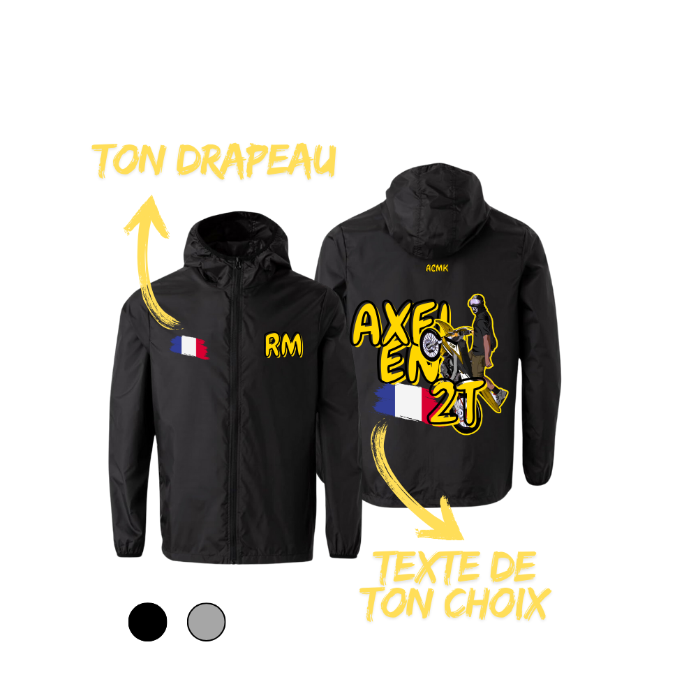 PACK DUO Coupe vent + T-shirt - RM - Personnalisé