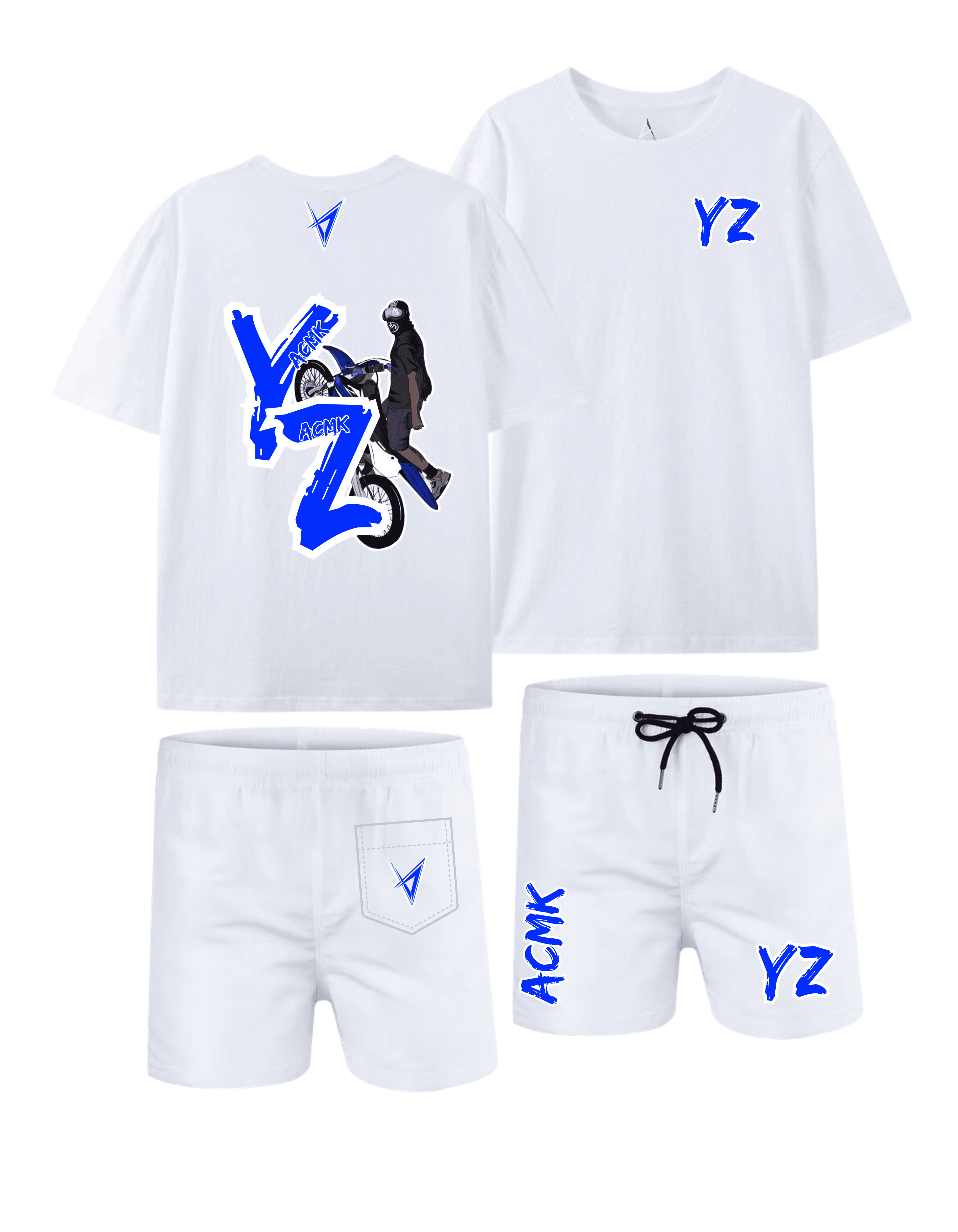 Ensemble YZ summer personnalisé - Blanc