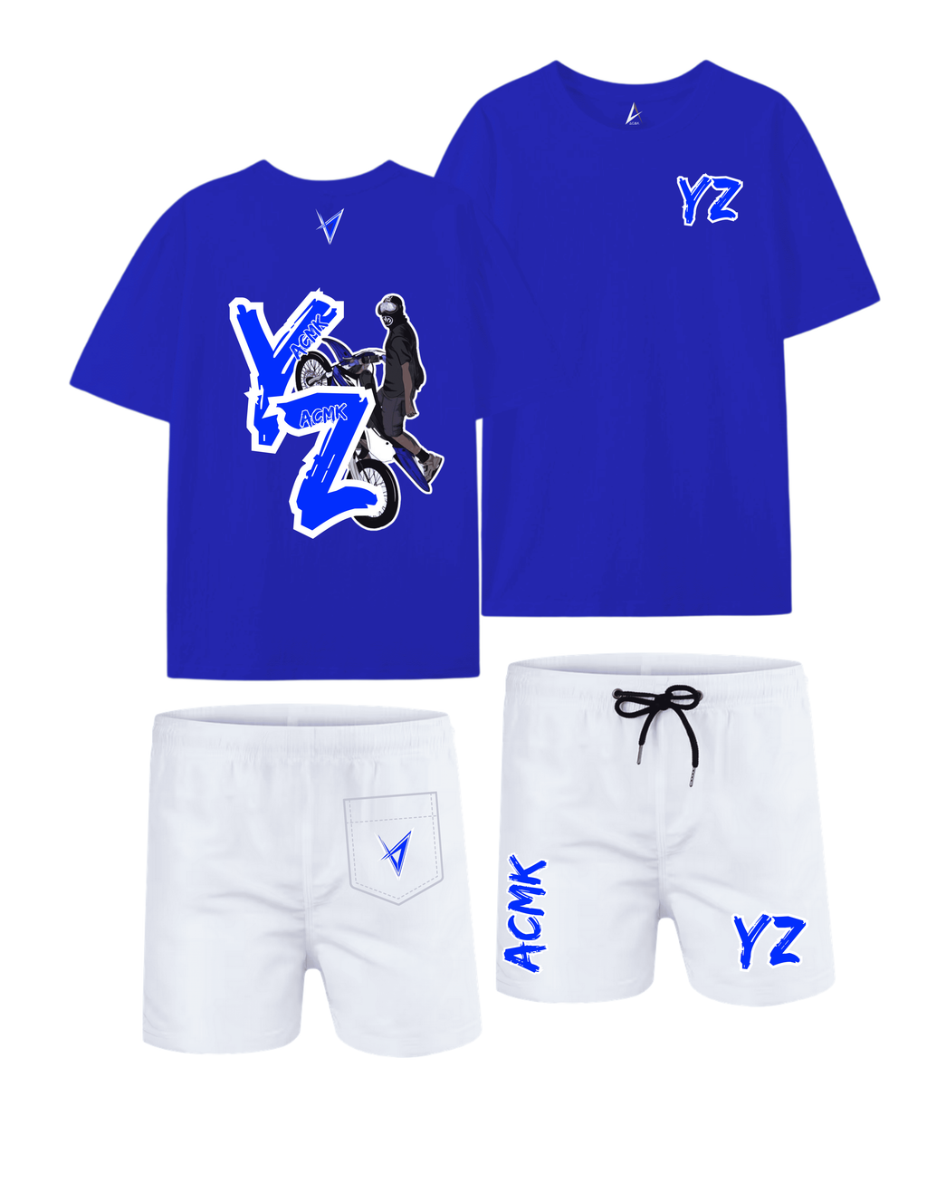 Ensemble YZ summer personnalisé - Bleu