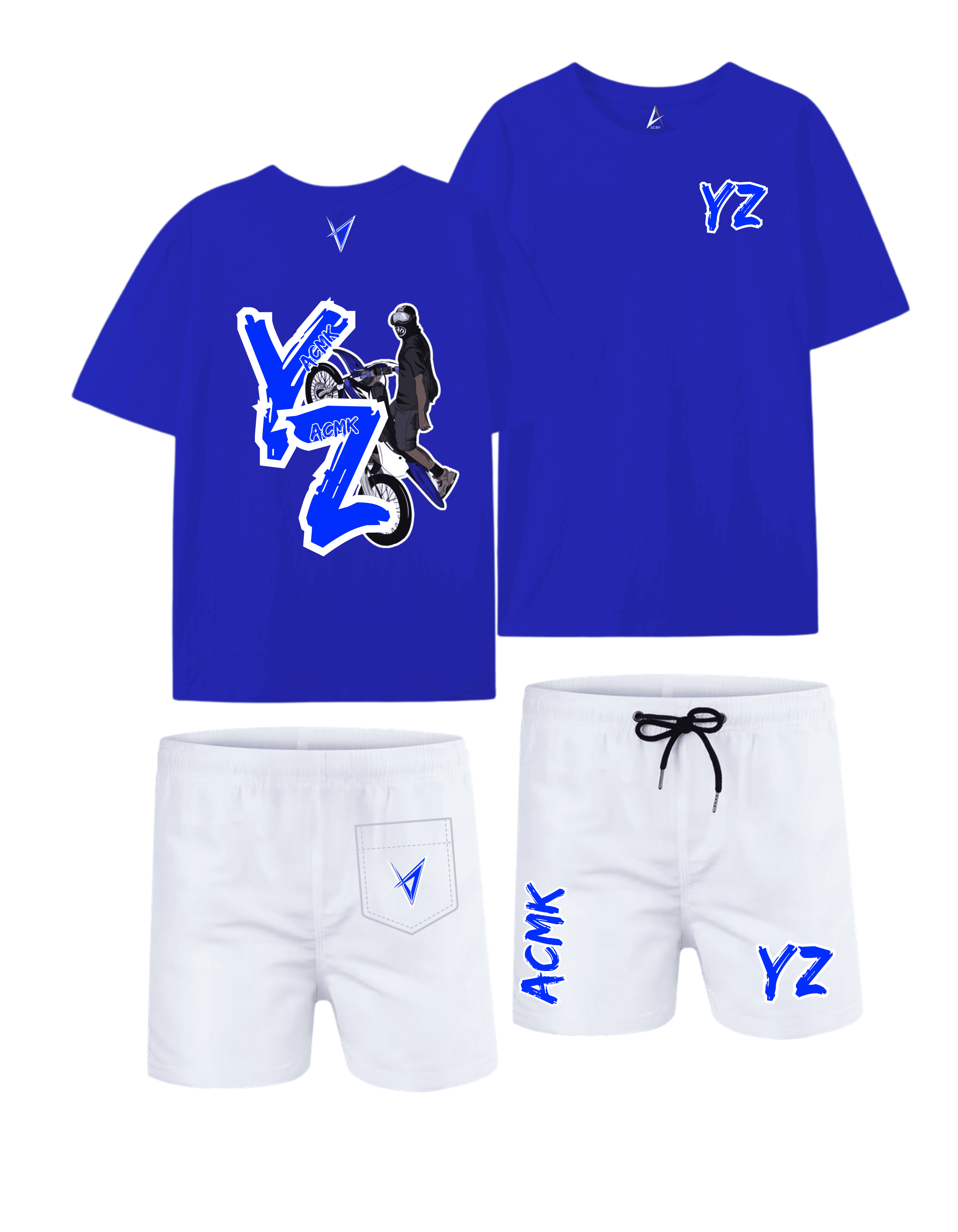 Ensemble YZ summer personnalisé - Bleu