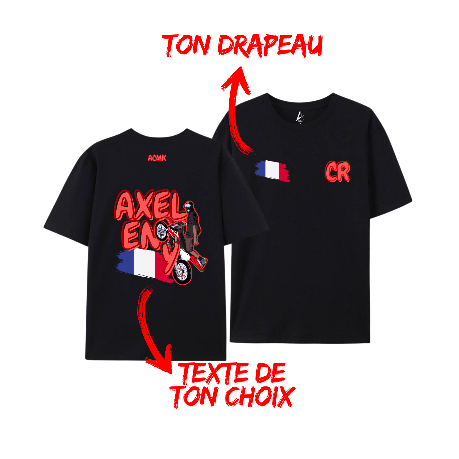 Tee-shirt CR en Y - personnalisé