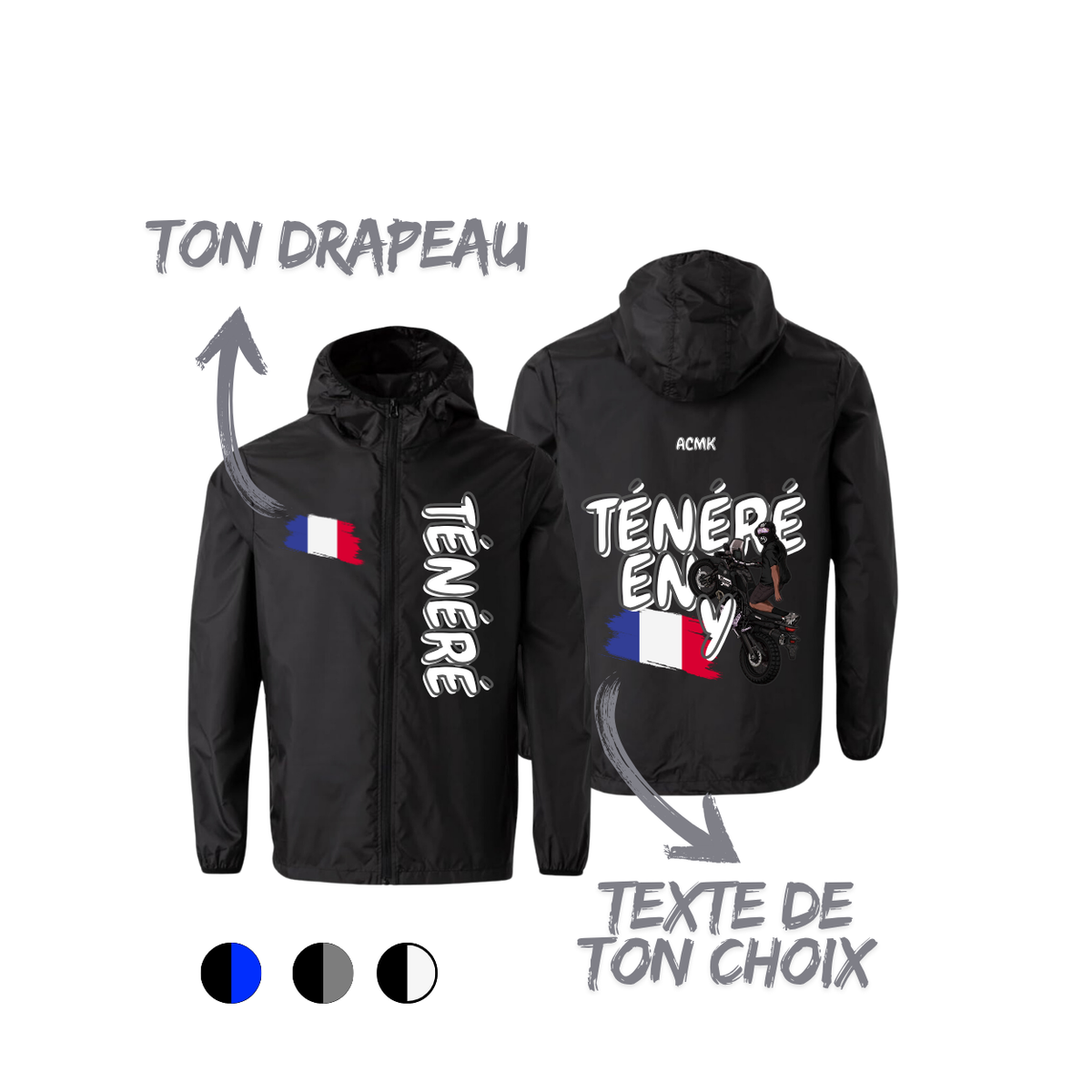 Coupe vent - TÉNÉRÉ FLAG EDITION - personnalisé