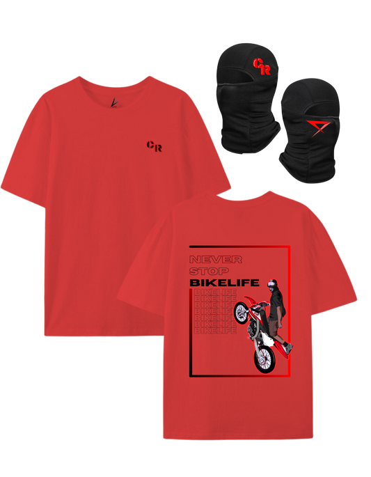 PACK T-shirt + CR balaclava - Red