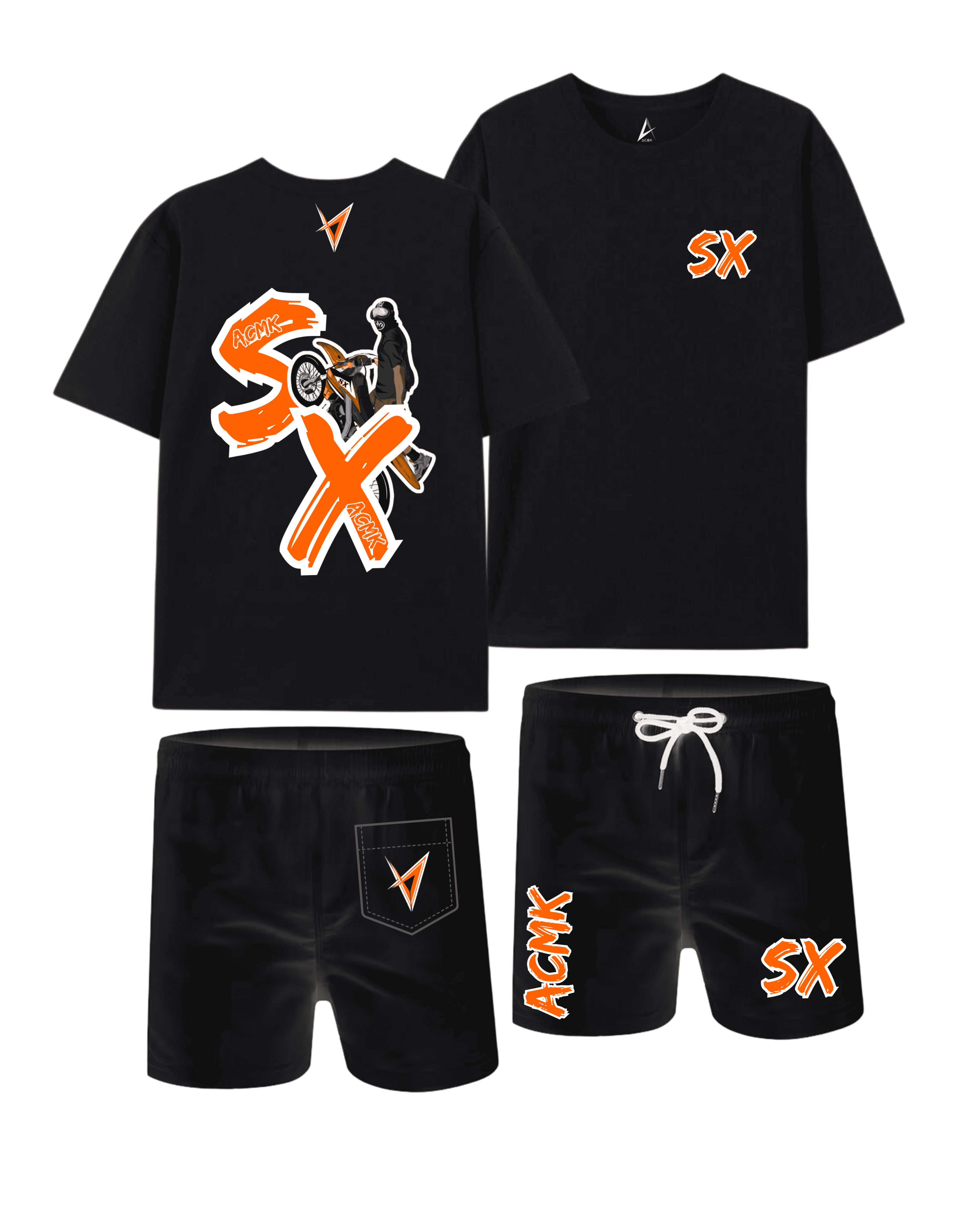 Ensemble SX summer personnalisé - Noir