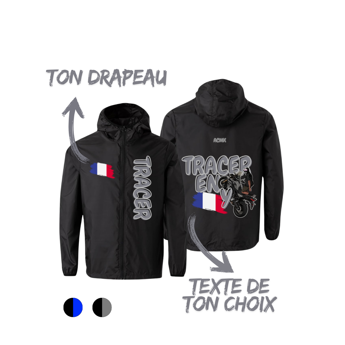 Coupe vent - TRACER FLAG EDITION - personnalisé
