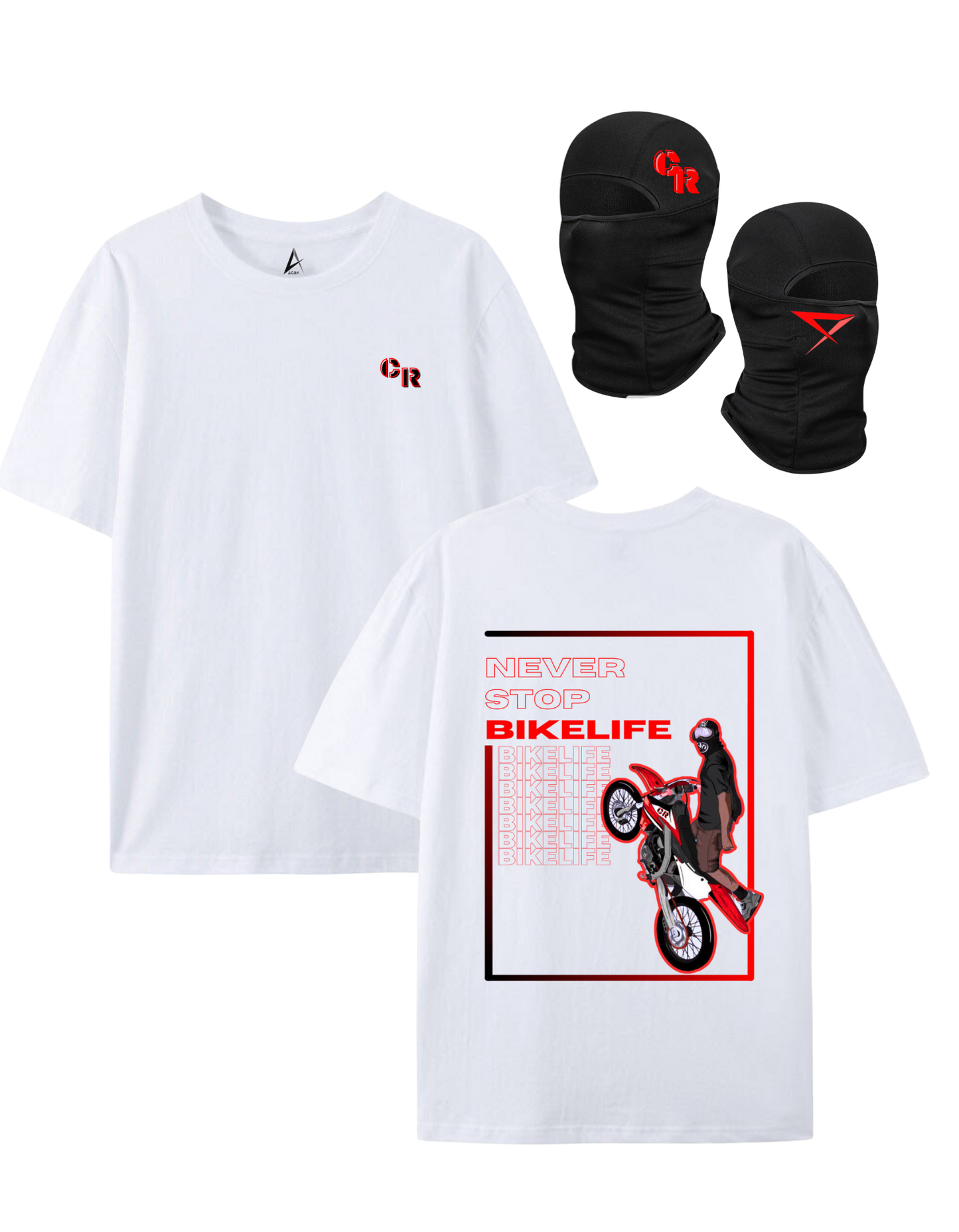 PACK T-shirt + CR balaclava - White