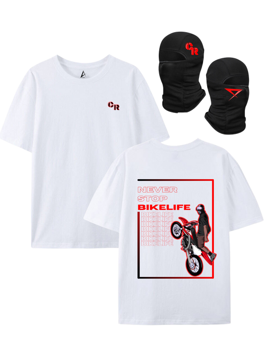 PACK T-shirt + CR balaclava - White