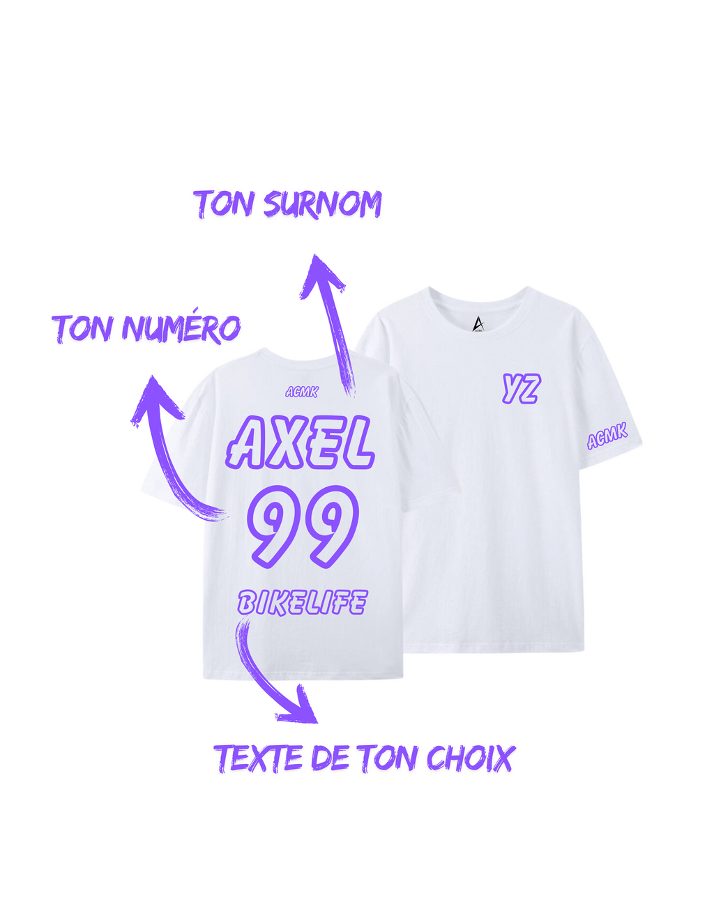 Tee-shirt YZ 50TH personnalisé - Numéroté