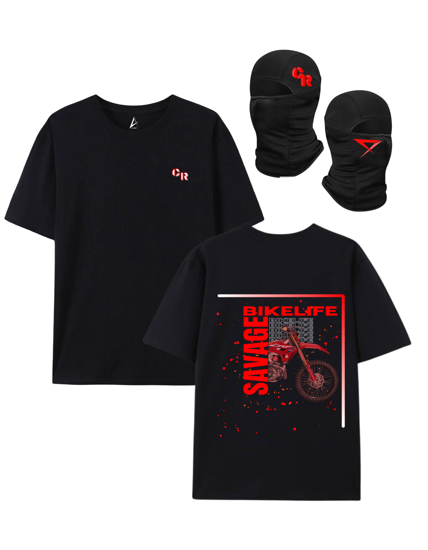 PACK SAVAGE T-shirt + CR balaclava - Black