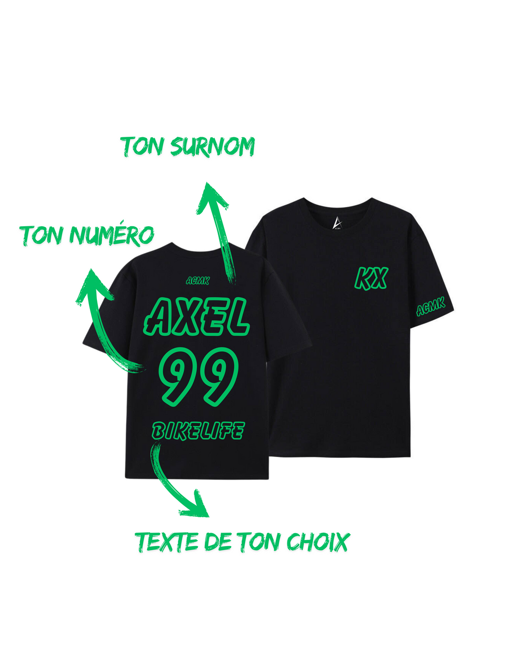 Tee-shirt KX personnalisé - Numéroté