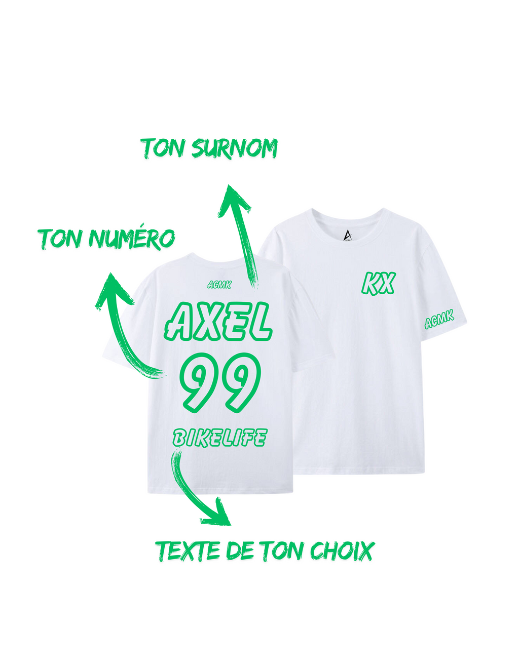 Tee-shirt KX personnalisé - Numéroté
