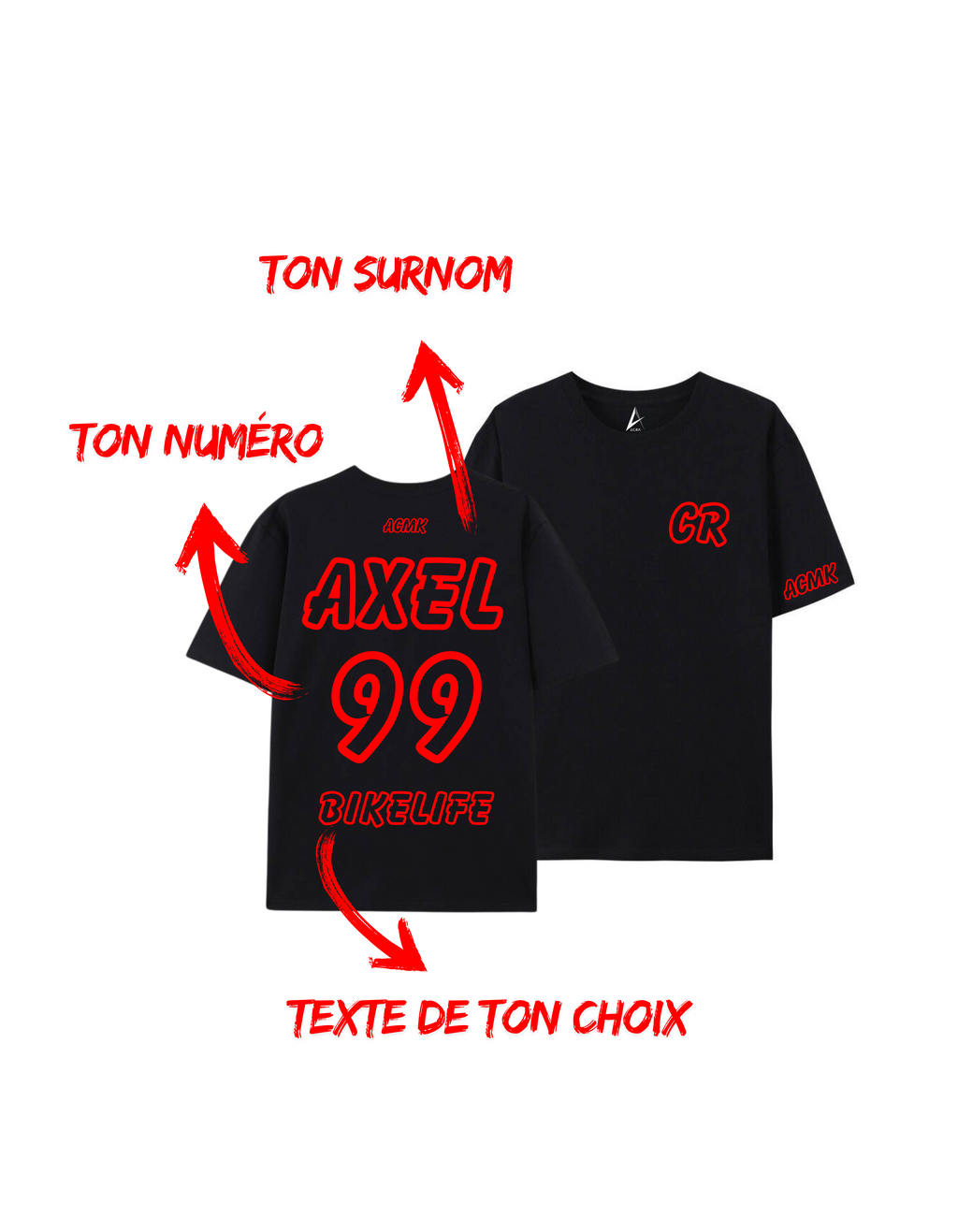 Tee-shirt CR personnalisé - Numéroté