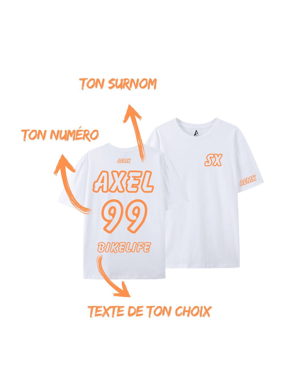 Tee-shirt SX personnalisé - Numéroté