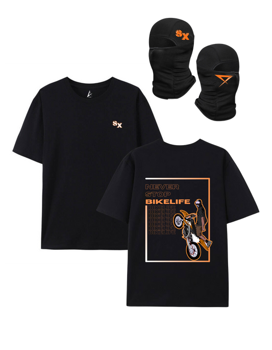 PACK T-shirt + SX balaclava - Black